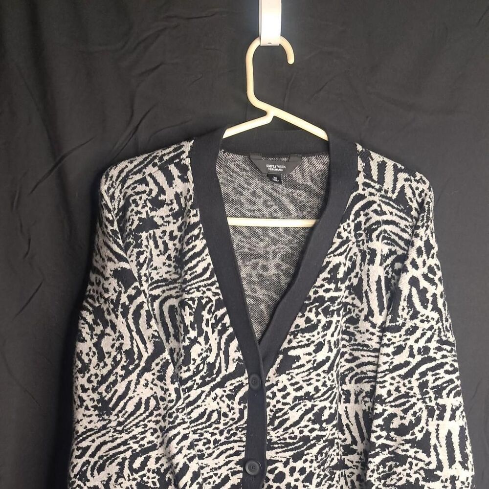 Simply-vera-vera-wang Women's Black and Grey Cardigan